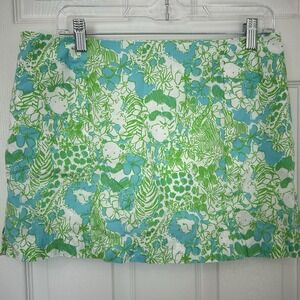 Lilly Pulitzer "It's a Zoo" Print Mini Skirt‎ Vacation Core Coastal Chic Style